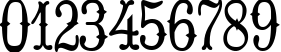 Пример написания цифр шрифтом Parizhel