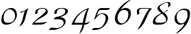 Пример написания цифр шрифтом Park Avenue Normal