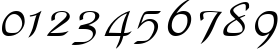 Пример написания цифр шрифтом ParkAvenue