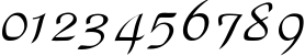Пример написания цифр шрифтом ParkAvenue-Normal