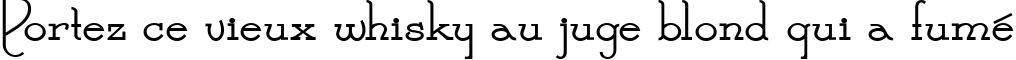 Пример написания шрифтом Parnas Deco текста на французском