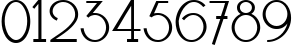 Пример написания цифр шрифтом Parnas Deco