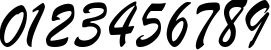 Пример написания цифр шрифтом Parsek Condensed