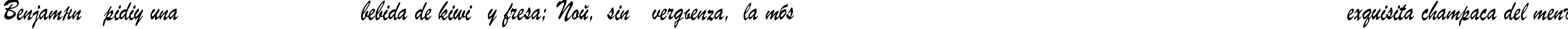 Пример написания шрифтом Parsek Condensed текста на испанском