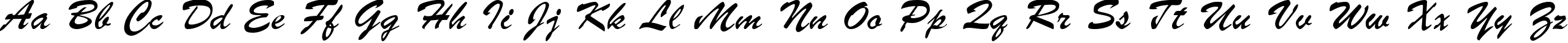Пример написания английского алфавита шрифтом Parsek