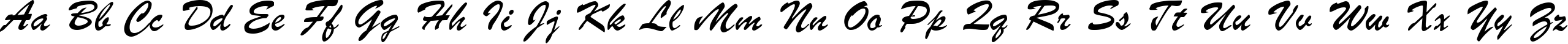 Пример написания английского алфавита шрифтом ParsekCTT