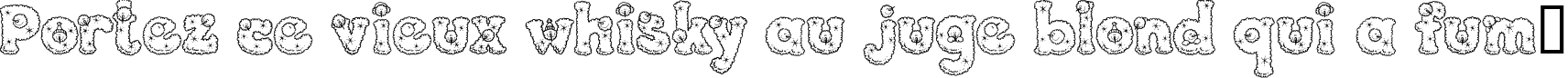 Пример написания шрифтом PC Snowballs текста на французском