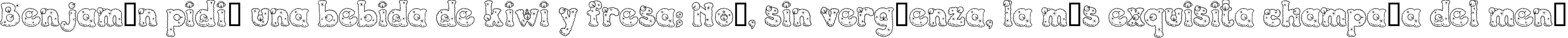 Пример написания шрифтом PC Snowballs текста на испанском