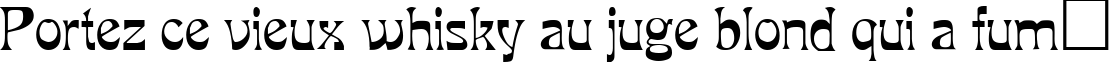 Пример написания шрифтом PCLook Regular текста на французском