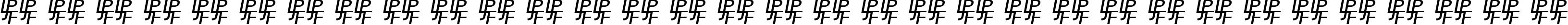 Пример написания русского алфавита шрифтом Peake Doubled