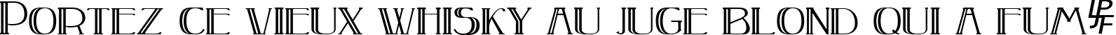 Пример написания шрифтом Peake Doubled текста на французском