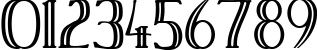 Пример написания цифр шрифтом Peake Doubled