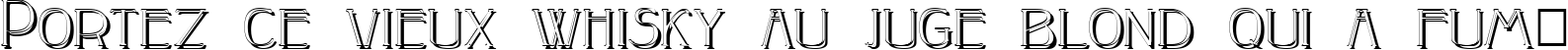 Пример написания шрифтом Peake-Shadow текста на французском