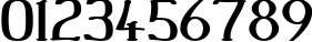 Пример написания цифр шрифтом Peake-Squat Bold