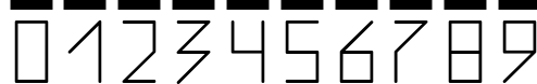 Пример написания цифр шрифтом Pechkin