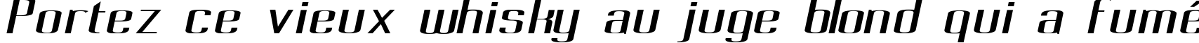 Пример написания шрифтом Pecot Oblique текста на французском