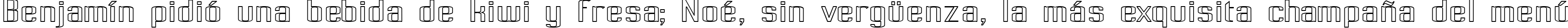Пример написания шрифтом Pecot Outline текста на испанском