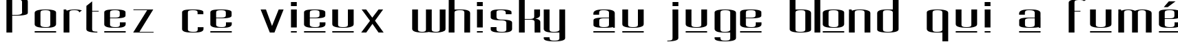 Пример написания шрифтом Pecot Upper текста на французском