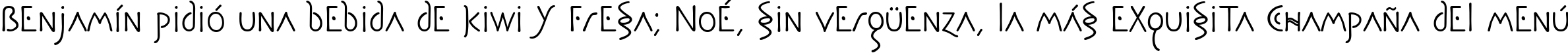 Пример написания шрифтом Pegasus текста на испанском