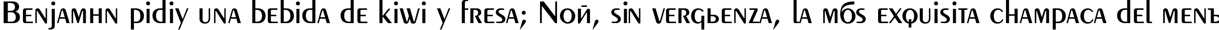 Пример написания шрифтом PentaDemi текста на испанском