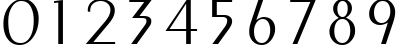 Пример написания цифр шрифтом PentaLight