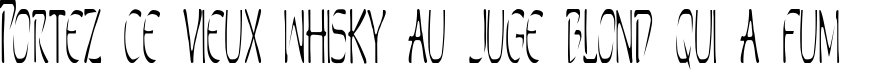 Пример написания шрифтом Perdition Condensed текста на французском