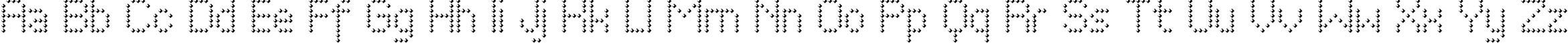 Пример написания английского алфавита шрифтом PerfoCube