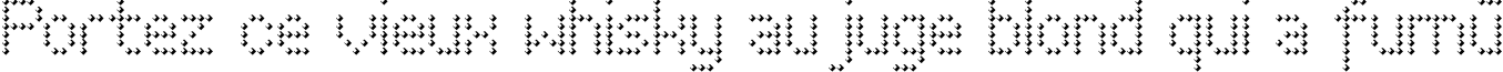 Пример написания шрифтом PerfoCube текста на французском