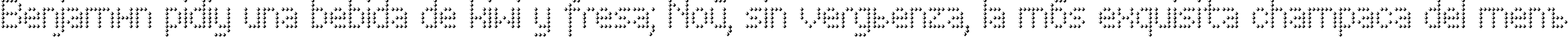 Пример написания шрифтом PerfoCube текста на испанском