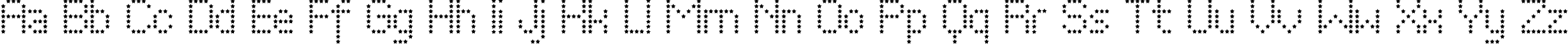 Пример написания английского алфавита шрифтом PerfoStar