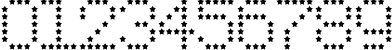 Пример написания цифр шрифтом PerfoStar