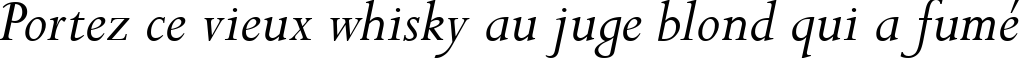Пример написания шрифтом Perpetua Italic текста на французском