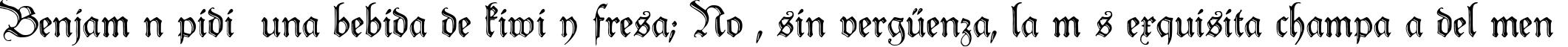 Пример написания шрифтом Peter Schlemihl текста на испанском