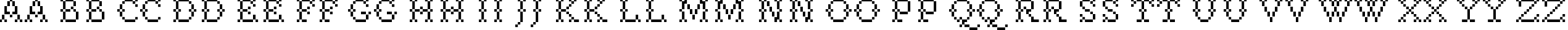 Пример написания английского алфавита шрифтом Peteroque Regular