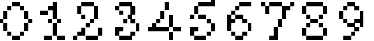 Пример написания цифр шрифтом Peteroque Regular