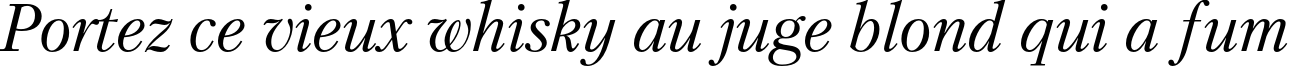 Пример написания шрифтом PetersburgC Italic текста на французском