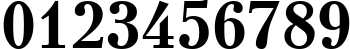 Пример написания цифр шрифтом PetersburgCTT Bold