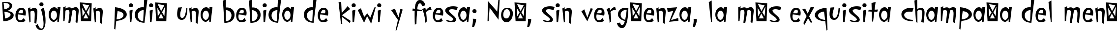 Пример написания шрифтом PFCosmonutPro-Regular текста на испанском