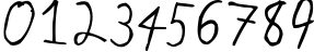 Пример написания цифр шрифтом PFKidsPro-GradeOne