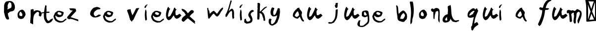 Пример написания шрифтом PFKidsPro-GradeThree текста на французском