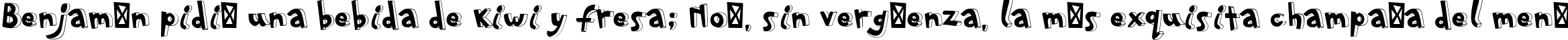 Пример написания шрифтом PFPlayskoolPro-3D текста на испанском