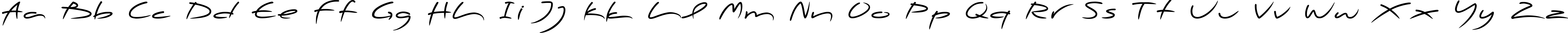 Пример написания английского алфавита шрифтом PFScandalPro-DisplayBold