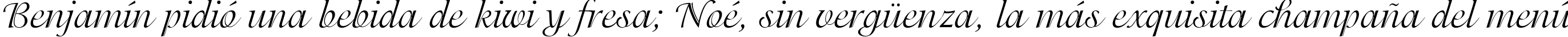 Пример написания шрифтом PG Isadora Cyr Pro Regular текста на испанском