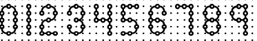 Пример написания цифр шрифтом Pindown Plain BRK
