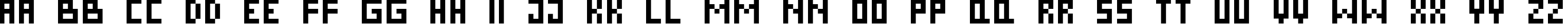 Пример написания английского алфавита шрифтом Pixel Cyr Normal