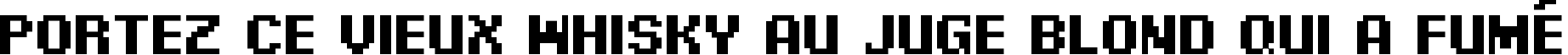 Пример написания шрифтом Pixel Digivolve текста на французском