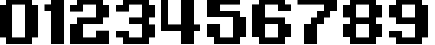 Пример написания цифр шрифтом Pixel Digivolve