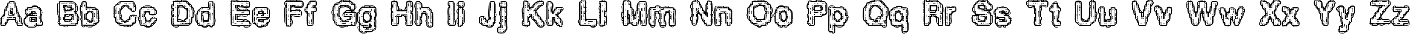 Пример написания английского алфавита шрифтом Pixel Krud BRK
