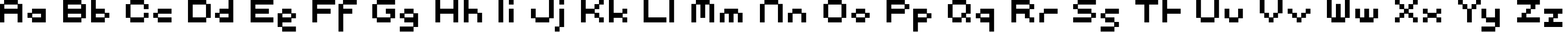 Пример написания английского алфавита шрифтом Pixel