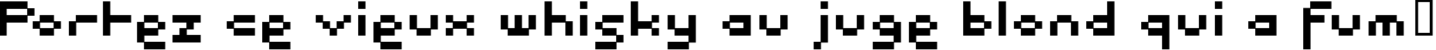 Пример написания шрифтом Pixel текста на французском